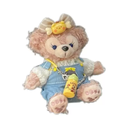 语森忆雪莉玫达菲车挂件可爱车载后视镜挂饰汽车钥匙扣装饰送男女 沙滩泳圈蓝格短裤菲菲蓝网钥匙扣绳