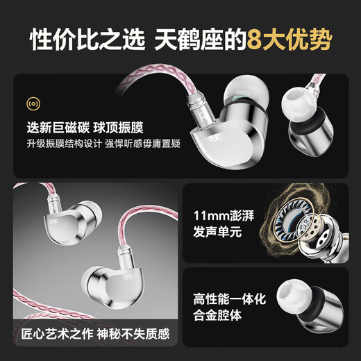 MiSheng Hezuo 2 in-ear HiFi wired music headphones with high quality, professional listening and positioning for fps computer games and e-sports special delta chicken headset with replaceable cable 3.5mm with microphone 1.9 meters - free mini sound card for membership