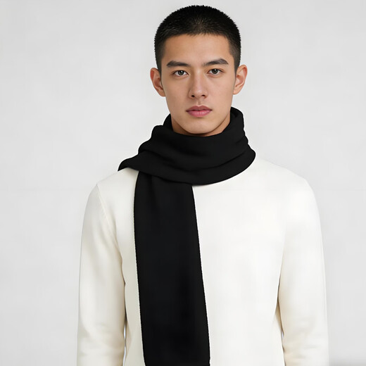 GLO-STORY knitted scarf for men and women, winter warm face protection, ear protection neck scarf, wool knitted scarf