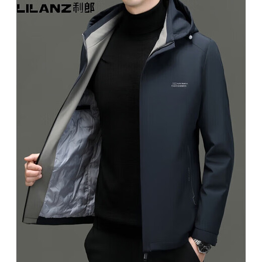 LILANZ легкая одежда мужская зимняя модная повседневная куртка со съемным капюшоном пуховик для людей молодого и среднего возраста черный 86231 модель 3XL 190 рекомендуется 180-200Jin Jin равен 0,5 кг