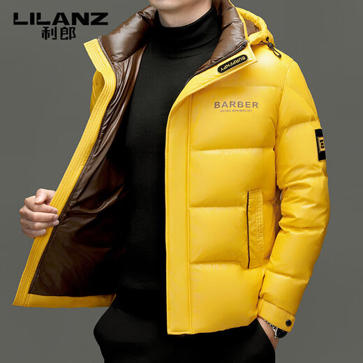 LILANZ пуховик мужская зимняя новая высококачественная брендовая белая мужская куртка на утином пуху с капюшоном черная XL