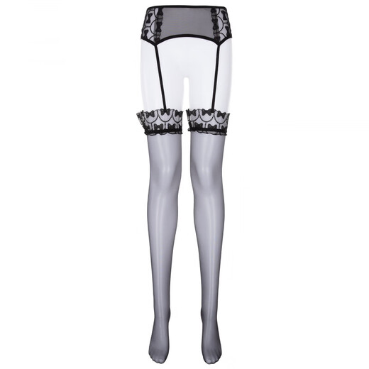 Limerence M Limerence Cupid Bow-knot one-piece suspender stockings for women 5D thin hollow sexy silky stockings pink__PINK One size fits all