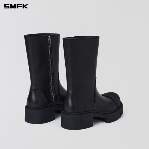 SMFKKICK BOOTS/LEATHER strike leather mid-calf boots/leather inside and outside S0009B3/BW1/W3 WILD BLACK/wild black 36