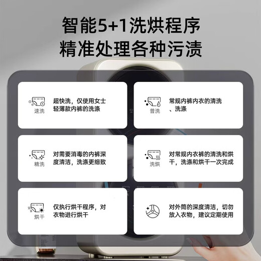 KANGYAN wall-mounted double-bucket compartment separate underwear washing machine mini small fully automatic washing and drying all-in-one sock washing machine lazy washing machine sock washing artifact titanium gray double-bucket space capsule desktop wall-mounted dual-use model washing and drying all-in-one