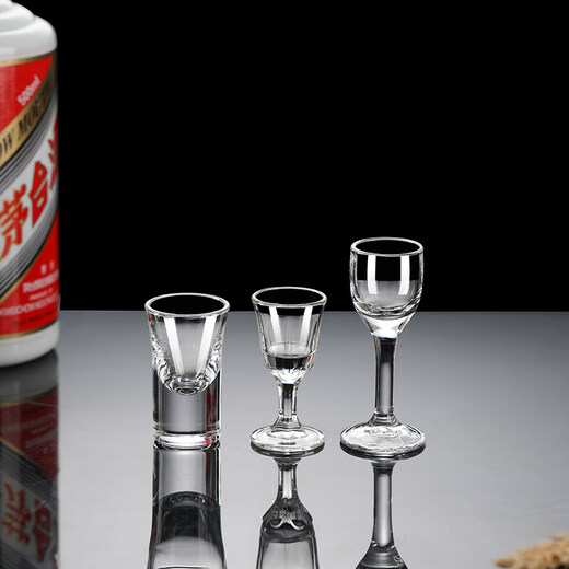 Tuojin German imported high-quality small wine cup Maotai town cup with logo wine cup 10ml one-cup goblet liquor cup white 10ml_Maotai T cup 6 pieces 92%_user choice_6_pack