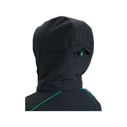 ROXY Women's Soft Shell Jacket Waterproof Windproof Warm Ski Wear Long Sleeve Hooded Outdoor Jacket Schwarz / Grun One Size | L