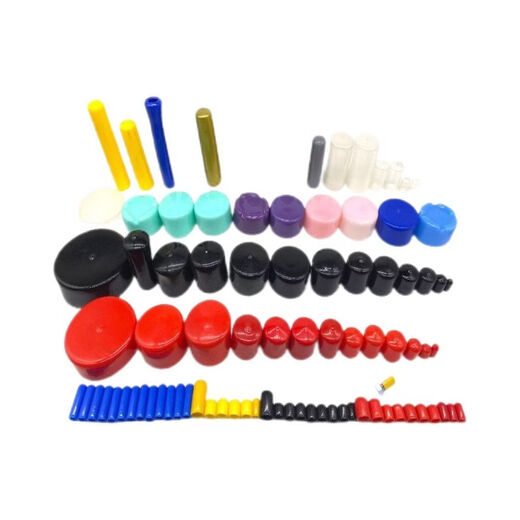 Thread protective sleeve bolt rubber cap PVC rubber cylinder dust cap colored glue black inner diameter 1.5 (1000 pieces)