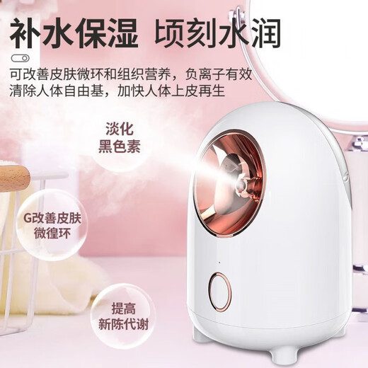 German facial steamer steams face and hydrates, hot and cold spray, steams face and hydrates, beauty salon uses nano spray hydration device, humidifier, hot spray steamer, home birthday gift for girlfriend, luxury powder - hot and cold, sensitive skin adaptation + fine care