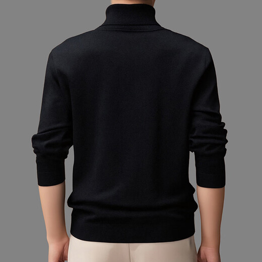 Wirpta Lamborghini joint turtleneck sweater for men spring new solid color thickened warm long-sleeved T-shirt bottoming shirt black (spot) M