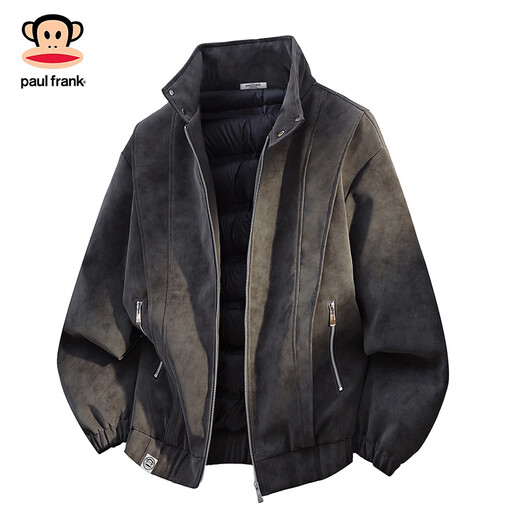 Мужской повседневный пуховик Paul Frank в японском стиле ретро, зима 2025, новинка 2025 года, свободный удобный модный модный бренд универсальный модный топ коричневый 90% белый утиный пух 4XL рекомендуется 185-220Jin Jin равен 0,5 кг