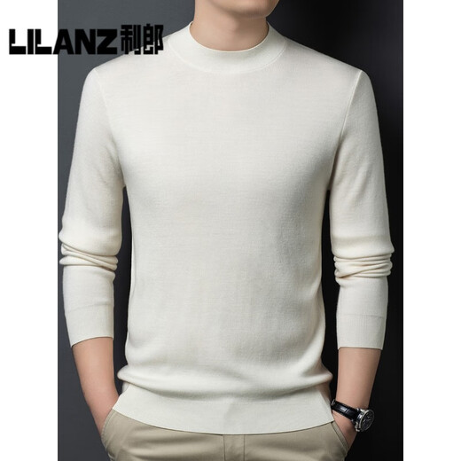 Lilang casual middle-aged men's new knitted wool sweater autumn and winter round neck pullover long-sleeved sweater versatile bottoming dad big red 14XL (130) 190 (recommended 185-200Jin Jin equals 0.5 kg)