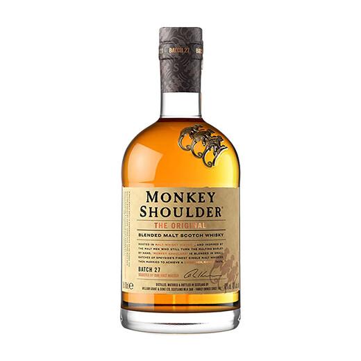 Three Monkeys (Monkey Shoulder) foreign wine, blended malt Scotch whiskey, party base liquor, original bottle imported from overseas, Three Monkeys 700mL 1 bottle - naked bottle