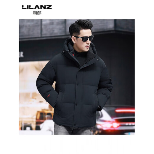 LILANZ Зимняя одежда для папы для молодых и средних лет, белая утиная пуховая куртка с отворотами и капюшоном, корейский пуховик, мужская простая куртка, мужская, зеленая, 2519-съемная подкладка на утином пуху, 14XL (190)