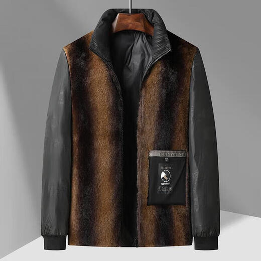 利郎（LILANZ）爸爸脱卸羽绒服男装2025冬季新款加绒90鸭绒中老年冬装外套中 黑色 L 建议90-110斤