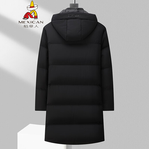 Scarecrow Fat Brother 2025 Men's Painted Thickened Long Down Jacket Extra Large Fat Man Plus Fat Plus Size Down Jacket Black 5XL