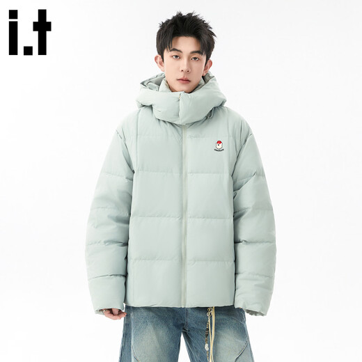 ШОКОЛАДНЫЙ it Красный Коричневый Ретро Повседневный универсальный пуховик с капюшоном Мужская зимняя холодная теплая свободная рабочая одежда Серый синий S Рекомендуется 90-105 Jin Jin равен 0,5 кг