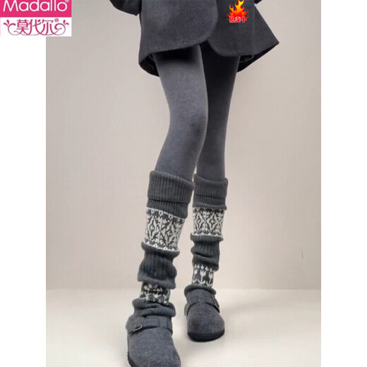 Modal Fair Isle Sock Covers Piles of Socks for Women in Autumn and Winter with Pantyhose Thickened Warm Wool Leg Covers Slimming Girls’ Calf Socks Dark Gray 1 Pair One Size Fair Isle Style/Soft Wool Feel