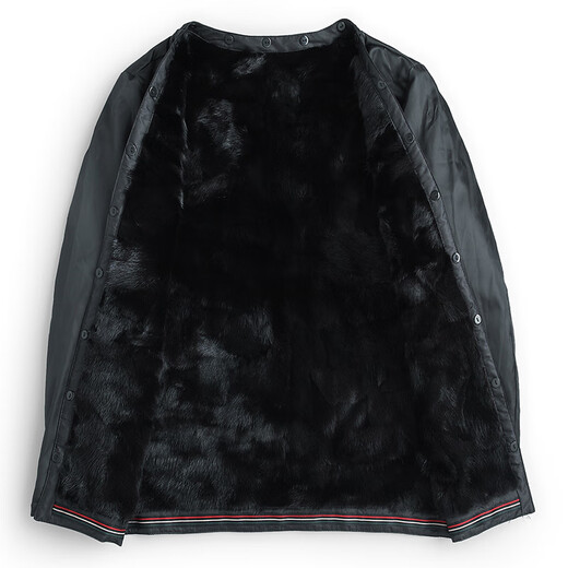 CHEVALPES international first-line brand pie overcome men's mink liner fur one-piece short stand-up collar nikon fur mink royal blue large piece of mink with mink + rabbit fur sleeves 3XL 185