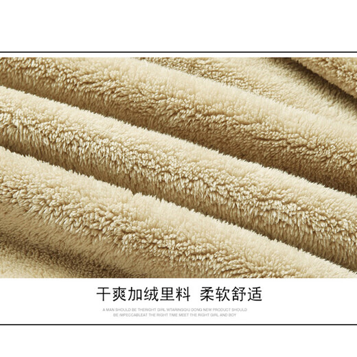 Woodpecker (TUCANO) cotton coat men's autumn and winter jacket plus velvet stand collar windproof warm lambswool loose jacket for men gray L