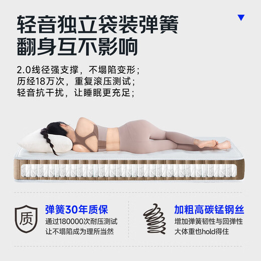 Aishu dünne Federkernmatratze, 12 cm dick, Kokospalme, Naturlatex-Matratze, 1,8 x 2 Meter hoch, Kastenbett, besonderes Zuhause, Xingmian E-Typ | mäßige Härte 14 cm 1350 * 2000