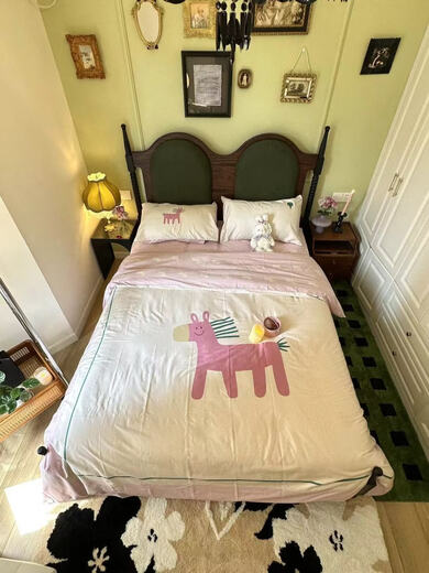 Fantasy warm color bedside blanket flocked three-dimensional machine washable master bedroom water-absorbent and wear-resistant bathroom corridor ins style 60x120 dark fragrance sparse shadow lengthened