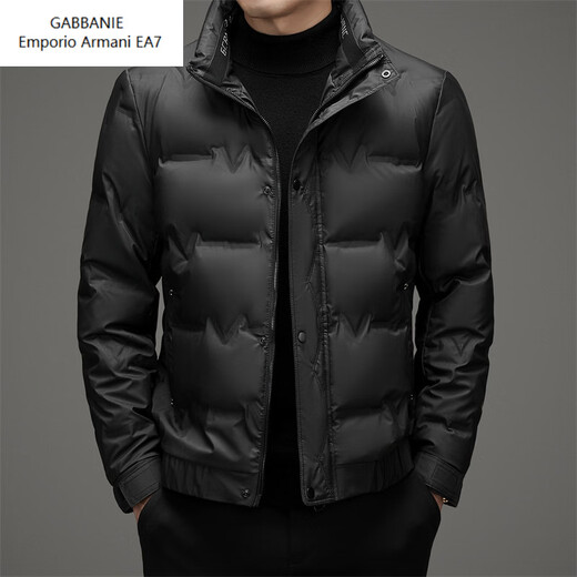 Emporio Armani EA7 Armani 2026 Осень и зима Новый легкий пуховик Мужская короткая куртка с воротником-стойкой Белая короткая куртка на утином пуху Популярная куртка Серая 4XL