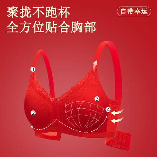 Urban Beauty's Zodiac Year Women's Underwear Set Year of the Horse Big Red Underwear Underwear Gift Box Wedding Festive Bra Sexy Bra Good Luck Big Red Underwear + Underwear + Socks L (Recommended weight 105-120 Jin Jin equals 0.5 kg)