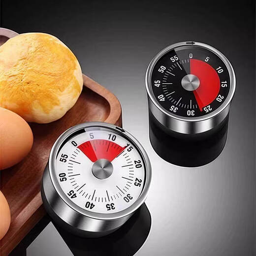Tuojin Japan imported quality visual timer kitchen mechanical timing learning children's kitchen reminder magnetic suction type black - magnetic suction no battery required + accurate timing