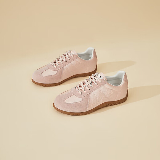 DAPHNE Daphne flat moral training shoes for women 2026 spring new women's shoes versatile soft sole casual shoes pink single layer heel height 3cm 35 (225mm) standard size