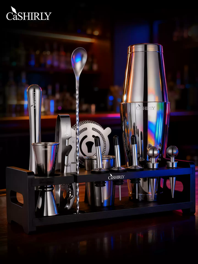 German CASHIRLY Kaishanlai 304 shaker set shaker combination cocktail mixing tools entry CASHIRLY-RetroBostonShaker Hawaii two-stage Boston gift box package