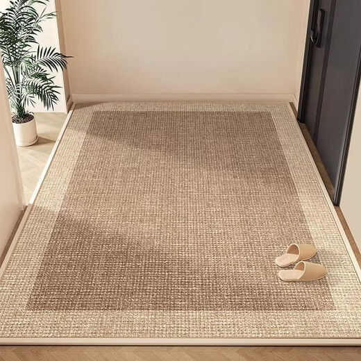 Pupan Cream Style Entry Door Floor Mat Belgian Velvet Living Room Bedroom Carpet Entrance Doorway Mat Resistant to Dirty Simple Sisal 160 230cm Newly Upgraded Anti-fouling Belgian Velvet