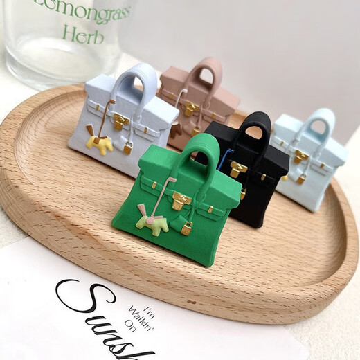 Internet celebrity bag car aromatherapy perfume car air outlet decoration diffuser stone car interior decoration fragrance pink pony bag + essential oil