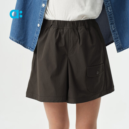 Youlan (ALLBLU)allblu Youlan four-way elastic overalls culottes children's culottes girls 26 spring new sun protection and water repellent ink gray 160 cm