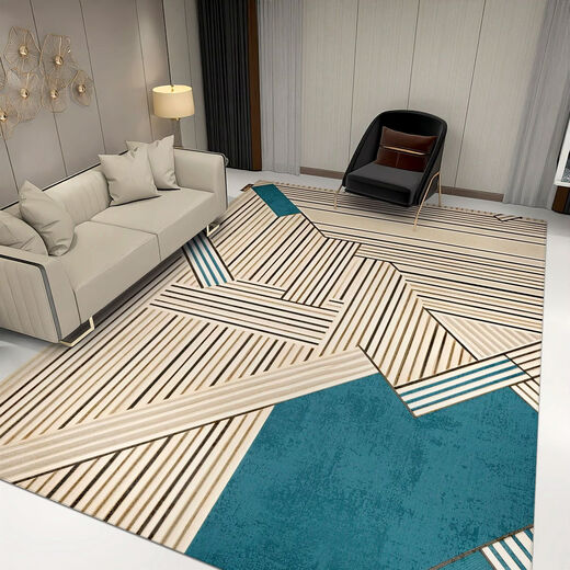 Fantasy fashionable simple grand living room large carpet personalized art geometric pattern floor mat sofa front coffee table blanket can be customized JH+072 200x300 cm (environmental protection and mite removal)