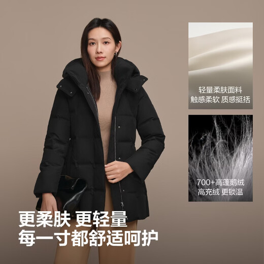 Bosideng Down Jacket, Goose Down Women's Thickened Hooded Business Jacket, Best Selling in the Mall, Same New Year Red Jacket