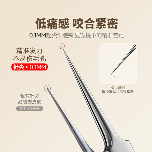 Top-notch Japanese cell clip, acne needle, blackhead clip, medical 0.01 cleaning tool to close the mouth to squeeze acne, beauty salon 6 pieces