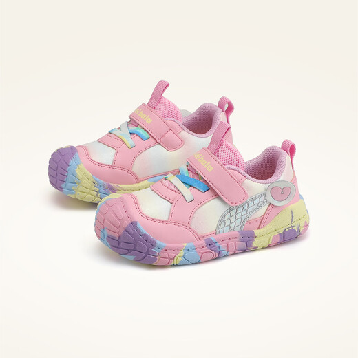 Minibala mini Bala spring new children's trendy shoes, children's shoes, students' casual outdoor mountaineering sports shoes, girls' shoes, rose red 22 (shoe inner length is about 13.5cm)