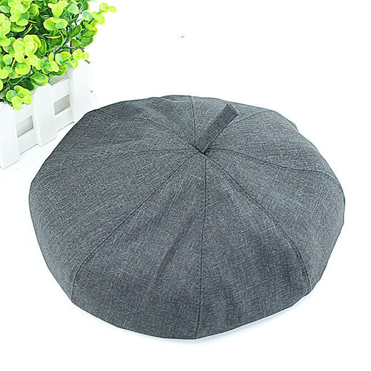 Yaochao Painter Hat Old Man Middle-aged Dad Men's Octagonal Hat Beret Old Man Painter Hat Thin Cloth Hat No Tongue Octagonal Burgundy (No Velvet Inside) S (55-56)CM