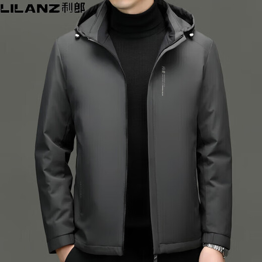LILANZ легкая одежда мужская зимняя модная повседневная куртка со съемным капюшоном пуховик для людей молодого и среднего возраста черный 86231 модель 3XL 190 рекомендуется 180-200Jin Jin равен 0,5 кг