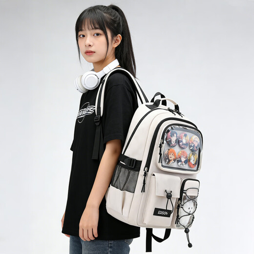 Edison爱迪生中学生书包高中护脊背包二次元潮流百搭双肩包痛包2579-2