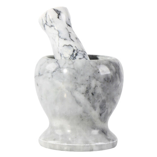 Tuojin imported quality earthenware coarse porcelain garlic mortar from Germany, household old-fashioned garlic press, traditional garlic pounding jar, ceramic garlic jar smashing, single wooden hammer