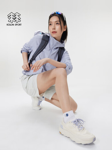 KOLON SPORT cross-country running shoes women's grip V bottom BASF lightweight KRUST outdoor shoes cream white CR 215 35 1/3