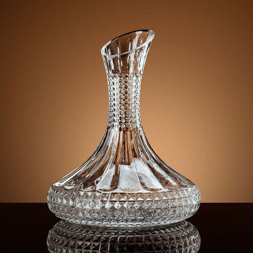 Xizhe Light Luxury Red Wine Decanter Household Crystal Glass Quick-Separating Flask Wine Cup Wine Set Crystal Diamond Decanter 1 Point 5L + Silver Diamond Red Wine Glass 430ml*6 + Silver Diamond Cup Holder