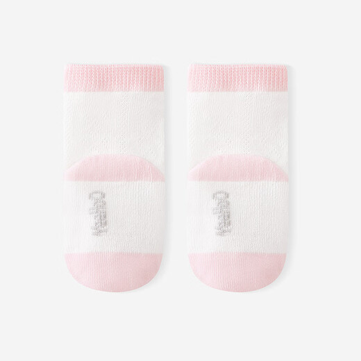 YEEHOO shopping mall same style children's socks for boys and girls spring and summer cute socks 2025 new baby doll socks light pink 3-6 months recommended foot length 8-10cm