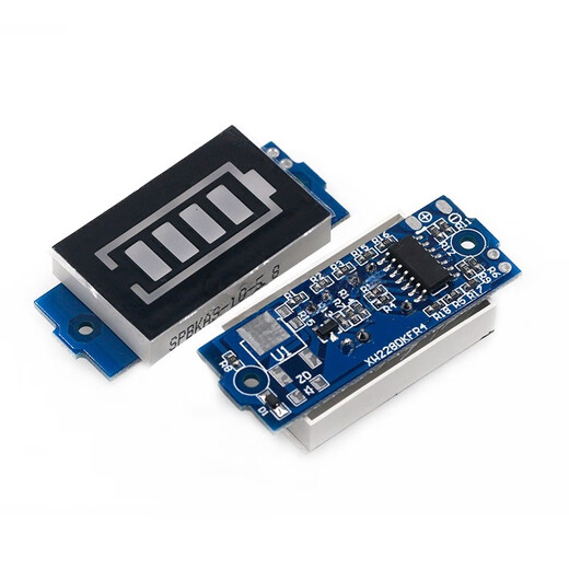 Dengshitang 1-8S lithium battery pack power indicator board display power indicator electric vehicle battery display module power detection module DIY display with reverse connection protection 6S lead-acid battery battery (blue display)