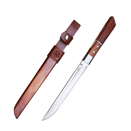 OTHER Direct Customer Kikuta Keel Integrated Hand-Handed Meat Knife High Hardness Sharp Fruit Knife Sheep Steak Knife Household Fruit Knife Brown 9 Points 9cm
