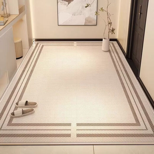 Pupan Cream Style Entry Door Floor Mat Belgian Velvet Living Room Bedroom Carpet Entrance Doorway Mat Resistant to Dirty Simple Sisal 160 230cm Newly Upgraded Anti-fouling Belgian Velvet
