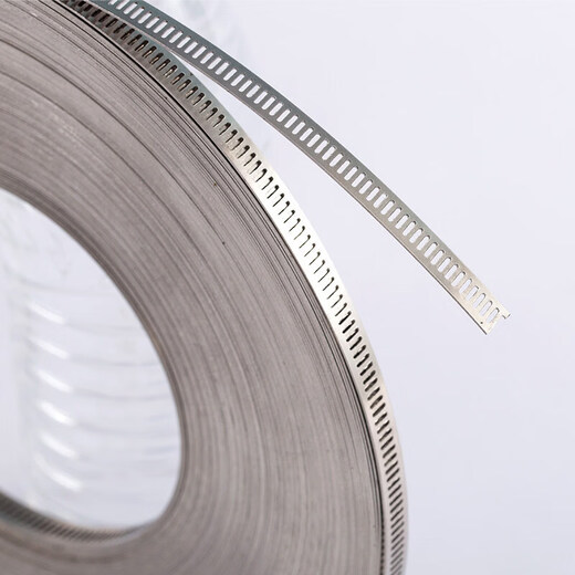 Xu ordered 304 stainless steel homemade American-style hose clamps, large pipe clamps, through-hole steel straps, pipe hoops, coiled straps, 1 buckle, 12.6mm wide, special slotted screws