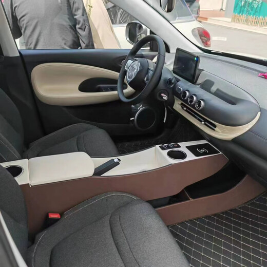 Gongma Wuling Binguo Armrest Box New Binguo Car Central Control Interior Modified Binguo Passage Storage Partition Storage Box Classic Black Binguo Electronic Handbrake Double Layer - With Wired Charging + Wireless Charging + Colorful Lights