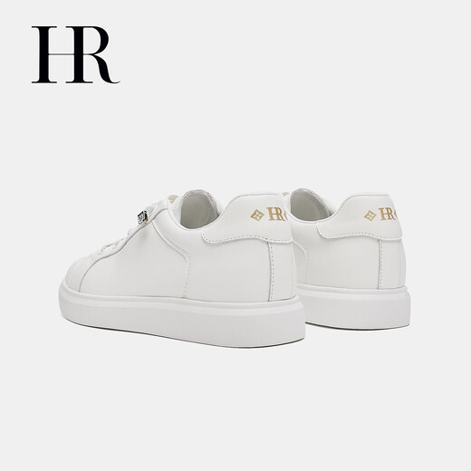 HR Helena women's shoes 2026 spring new fashion versatile commuter sneakers casual and comfortable genuine leather white shoes white 35